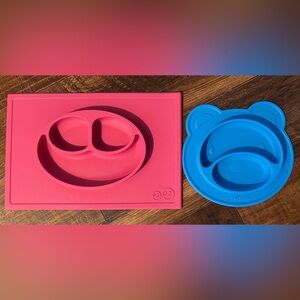 Silicone baby plates